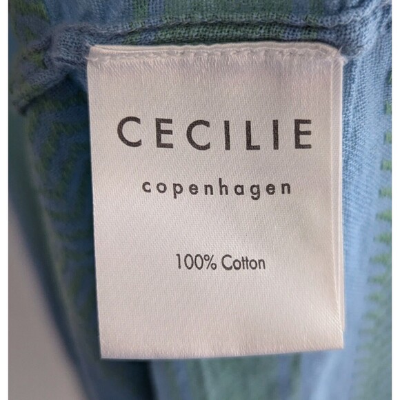 Cecilie Copenhagen Makena Shift Dress Women's Size Small Green Midi Dress - Picture 4 of 8